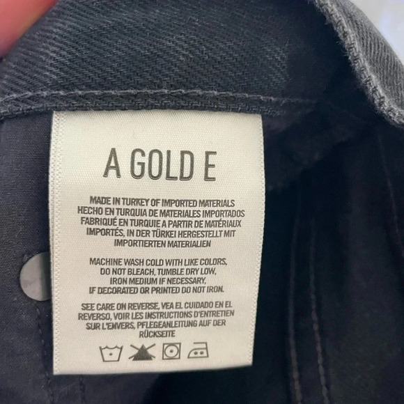 Agolde Dee ultra high rise denim in faded black - Picture 6 of 11